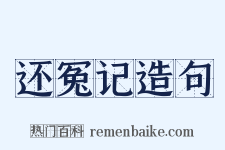 还冤记造句是什么意思的图片